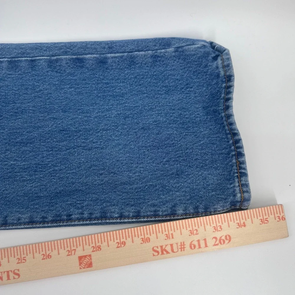 Levi's 501 Original Jeans Mens 38x36 (Fits 36x34) Blue Button Fly Straight Denim